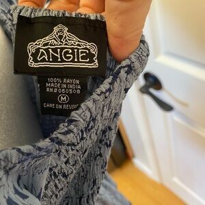 Angie Slate Blue Textured Rayon Fabric